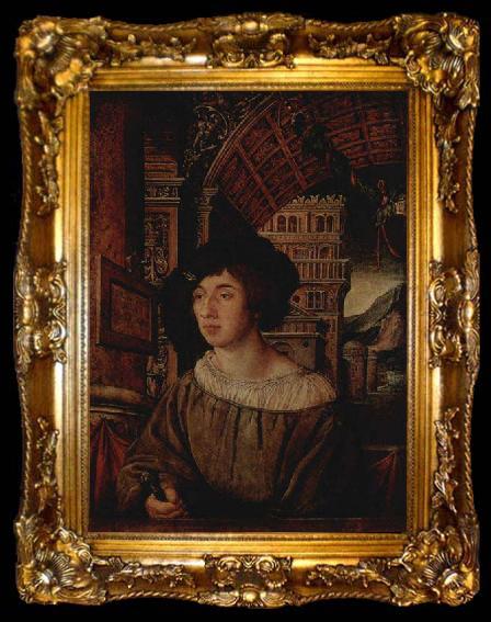 framed  Ambrosius Holbein Portrait of a Young Man,, ta009-2